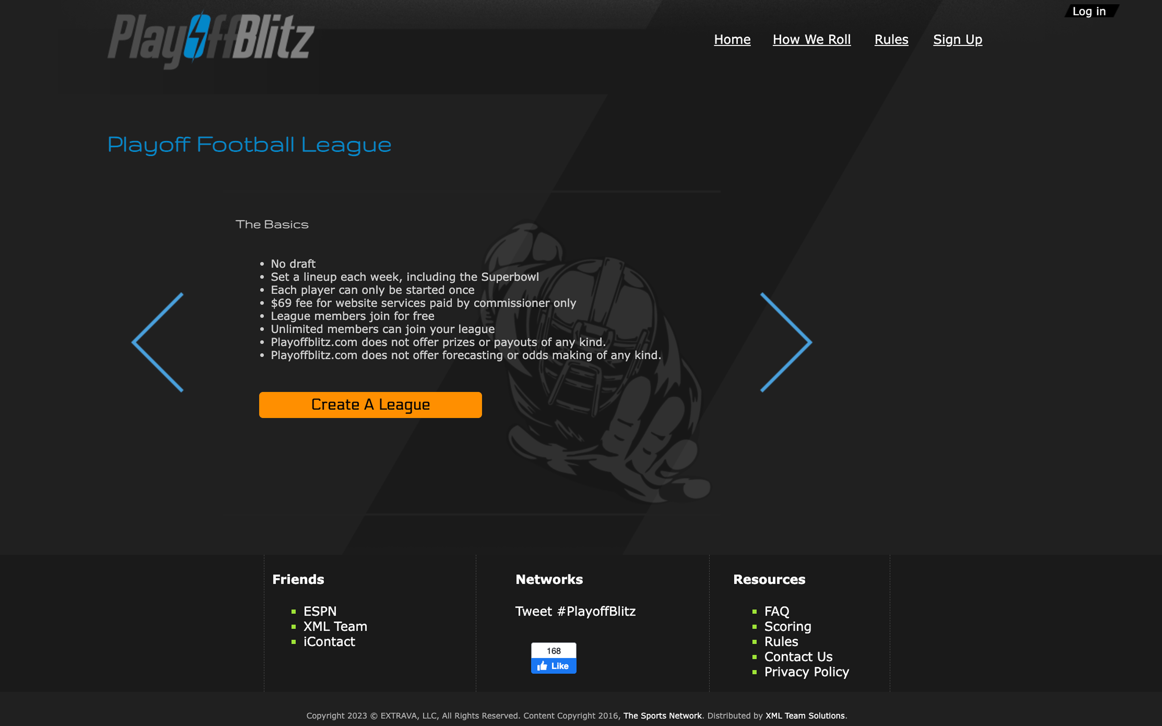 Before — original homepage