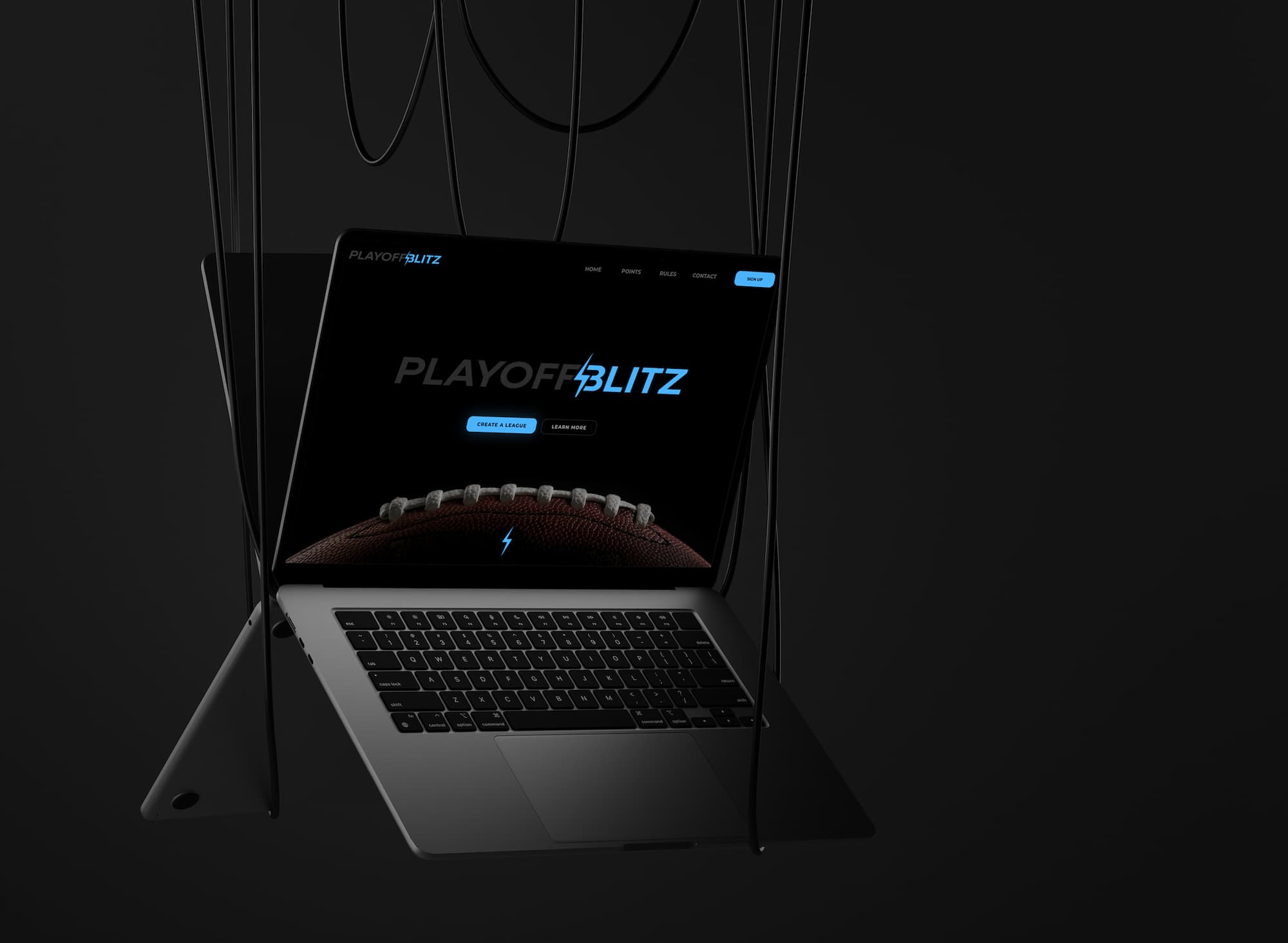 PlayoffBlitz website mockup