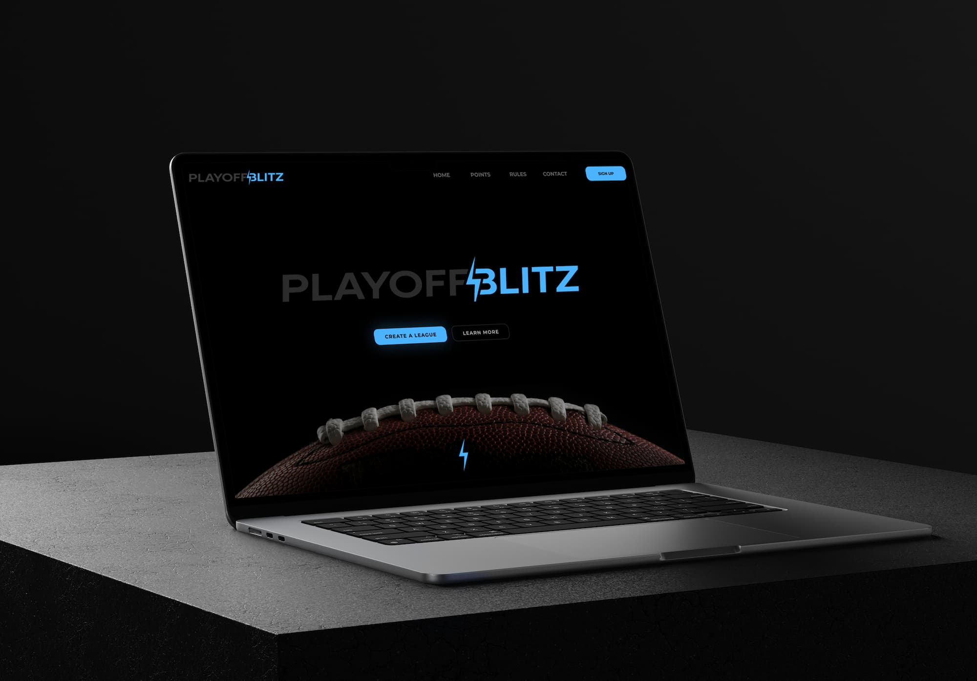PlayoffBlitz website mockup