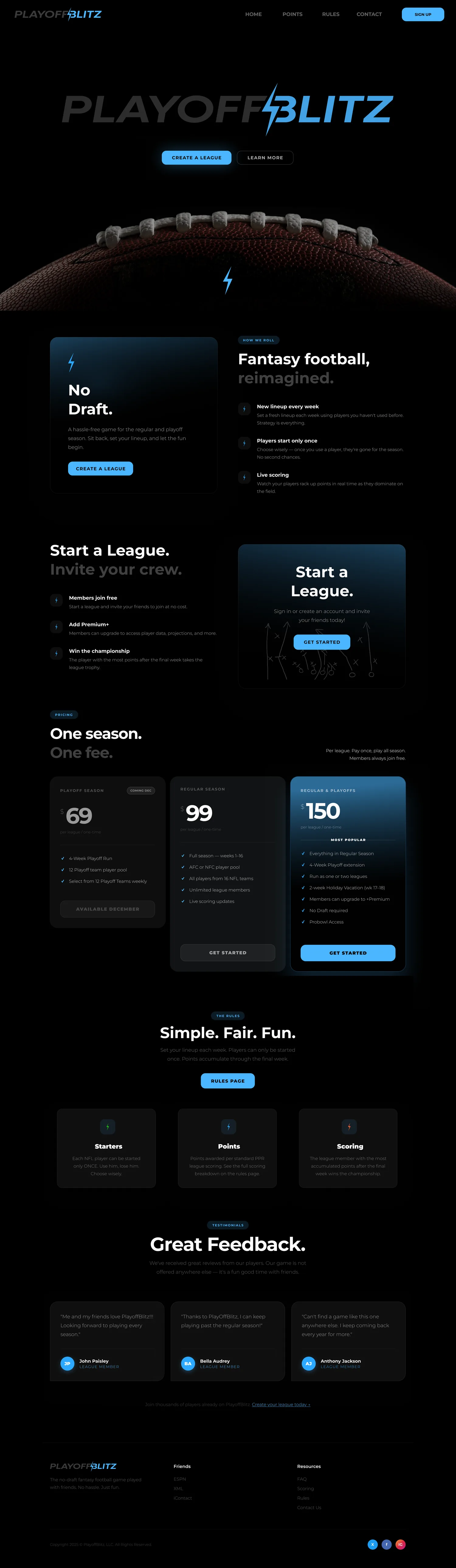 PlayoffBlitz homepage