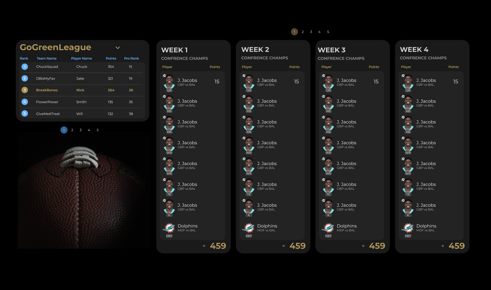 Standings / Live Scoring